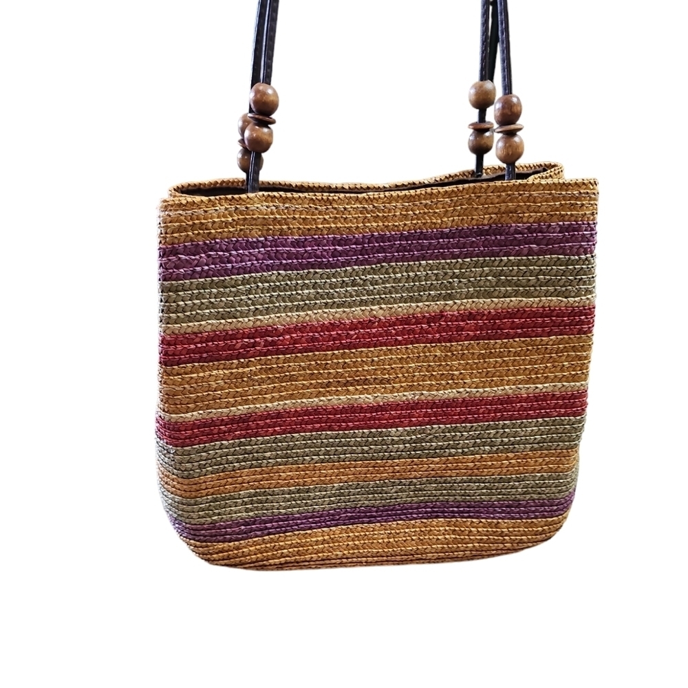 Multi colored straw bag